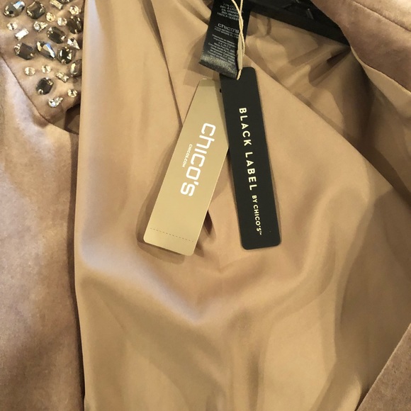 NWT- WHBM Blush Jeweled Taupe Jacket! - Picture 4 of 6